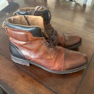 Aldo Two-Tone Aldo Dillina men's brown leather dress boots size 12
